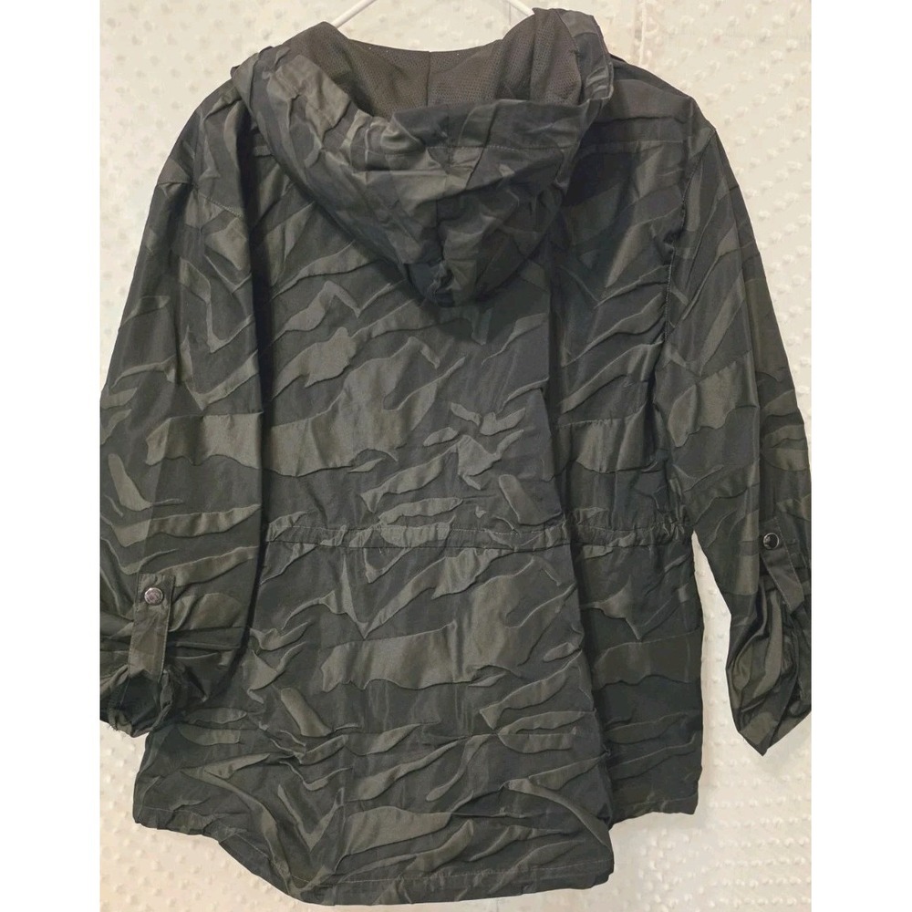 Chico's Zenergy Embossed Zebra Anorak Zip Hoodie Jacket - Size 2.5/US SZ 14 EUC - Picture 4 of 4